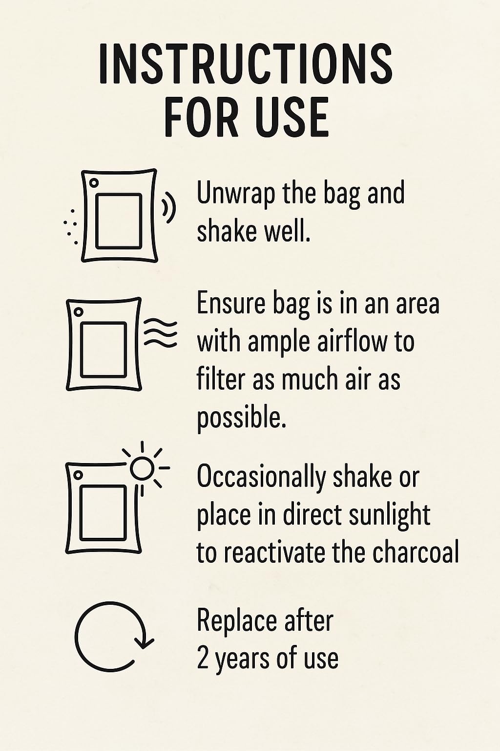 bmbu bamboo charcoal bag positioned in a vent for faster deodorizing