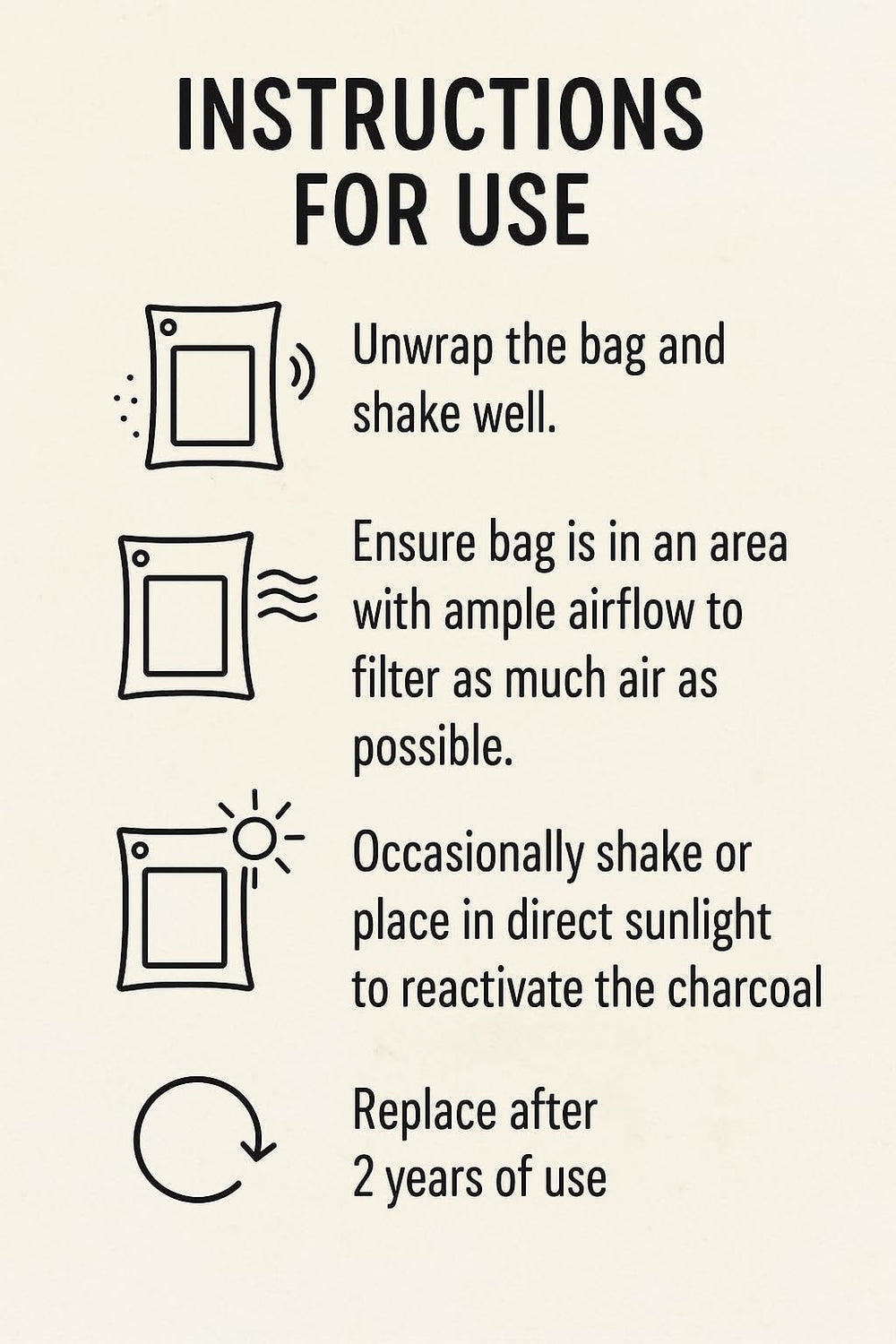 bmbu bamboo charcoal bag positioned in a vent for faster deodorizing
