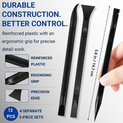 Bmizdir plastic scraper removing adhesive residue without scratching trim