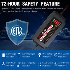 BMK battery condition diagnosis display helps verify health before charging.