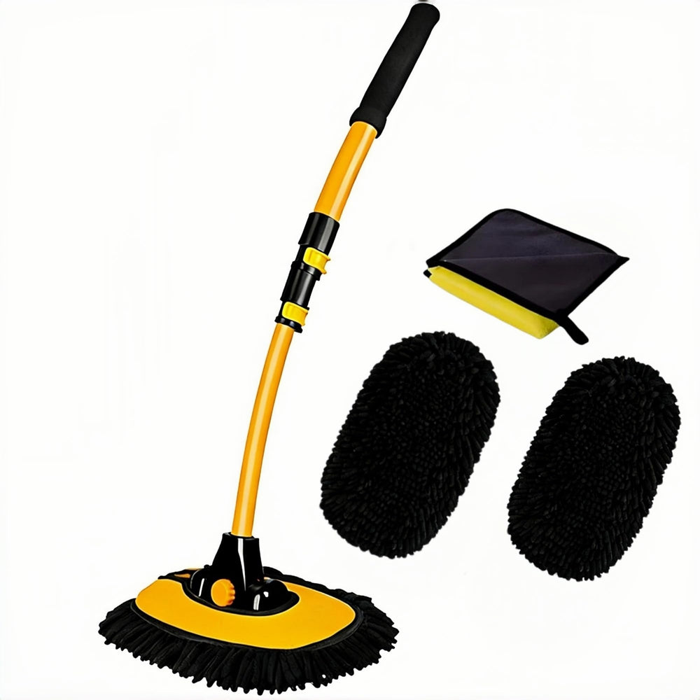 bmlei car wash brush with long handle reaches roof panels easily.
