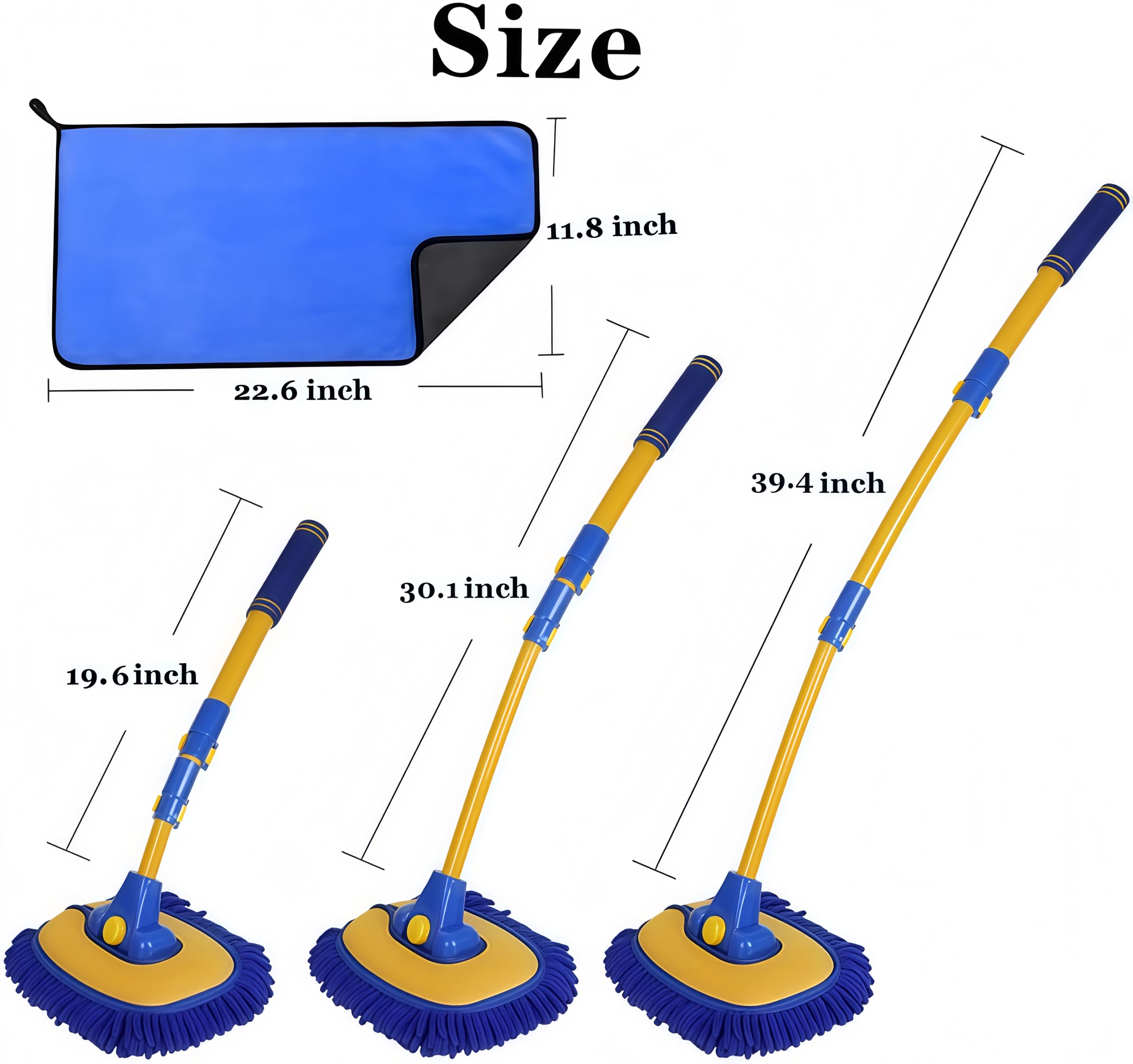 BMLEI chenille microfiber mop head for efficient car washing