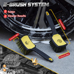 BMLEI stiff tire brush for deep cleaning, easily removing road grime.