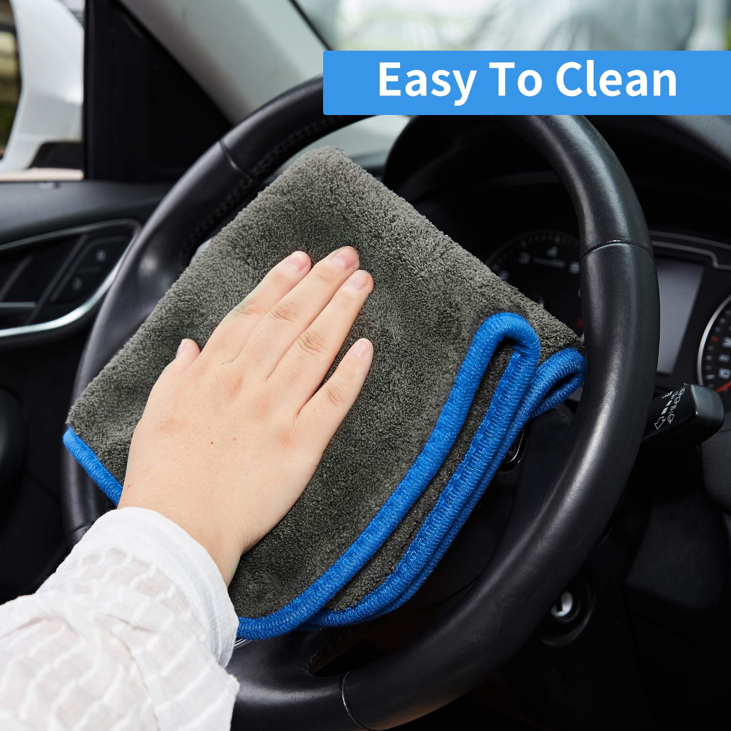 BMLEI car cleaning kit includes two replacement mop heads