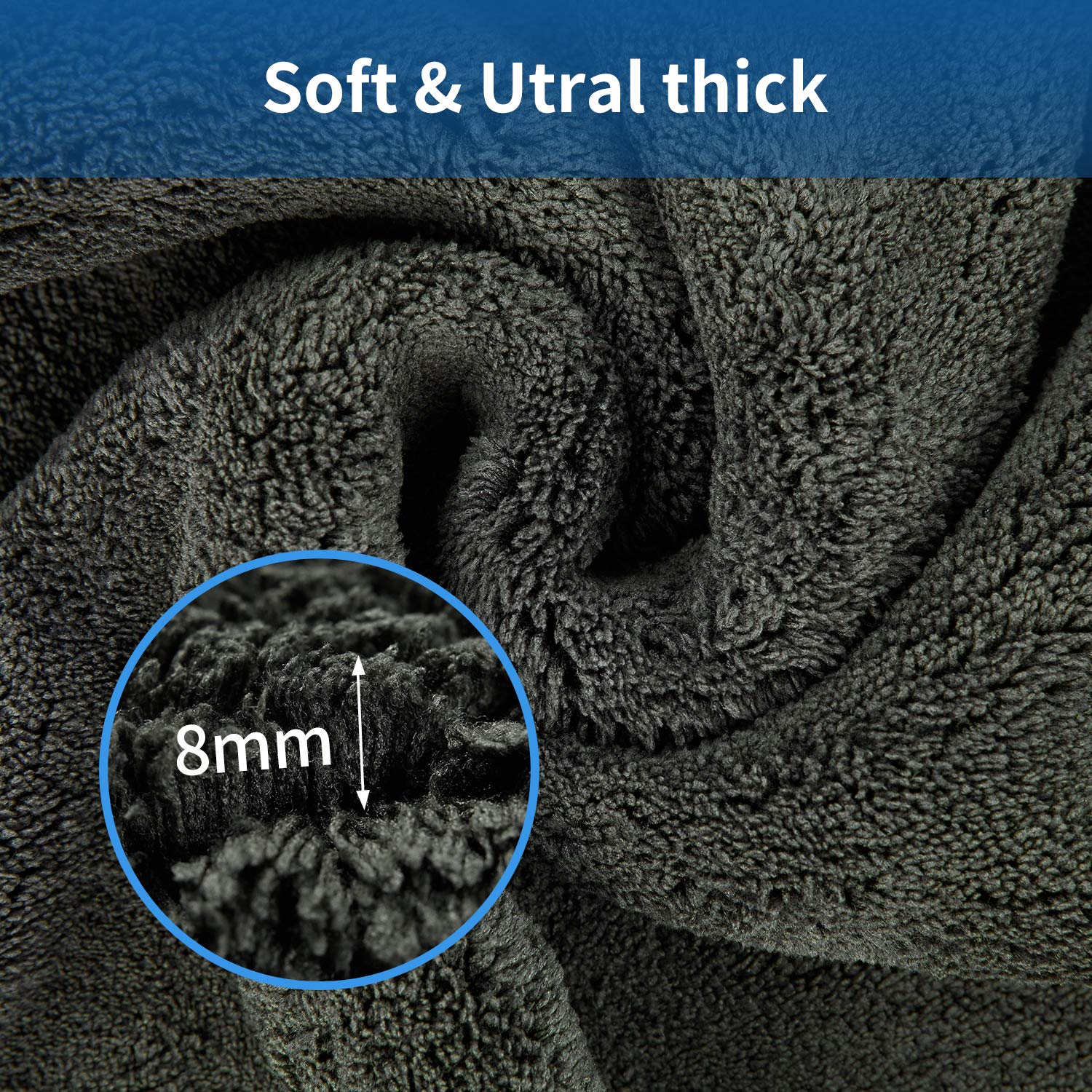 Bmlei ultra-thick towel, 16x16 inches, soft on paint and scratch-free