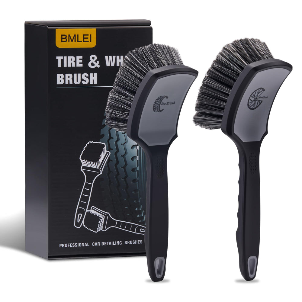 Bmlei wheel brush with soft bristles for scratch-free rim cleaning