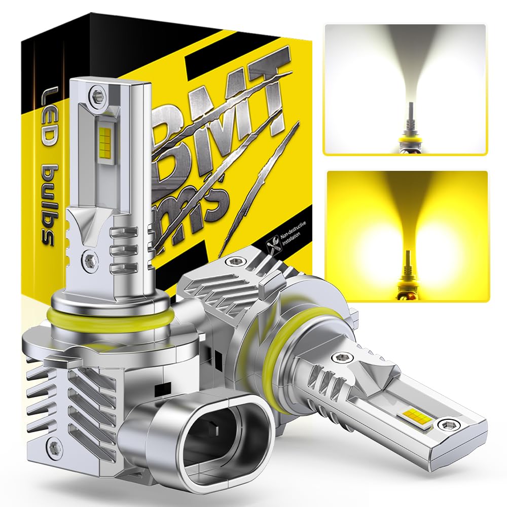 BMT xms 9006 HB4 fog light with 6500K white switchback for clear night driving