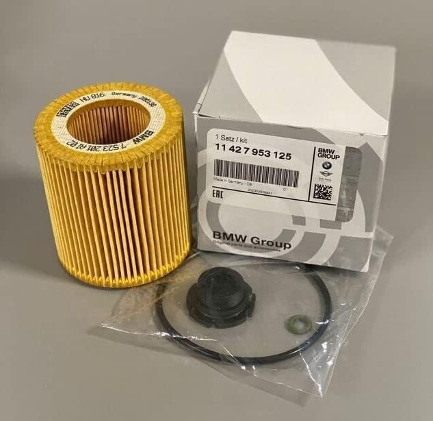 BMW 11427953125 OEM oil filter set box with durable construction.