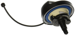 Close-up of BMW genuine fuel filler cap highlighting durable finish and precise threading.