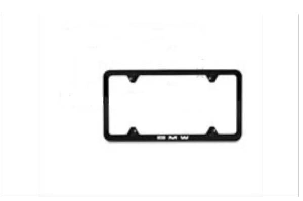 BMW Laser Slim Line Plate in black for authentic OEM look and seamless mounting