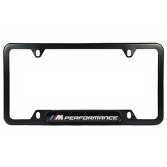 BMW M Performance license plate frame in black for sleek styling and easy mounting