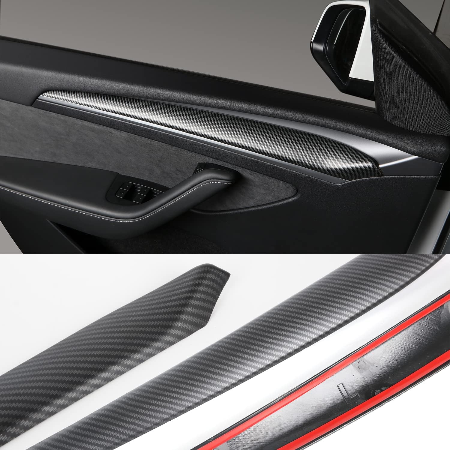BMZX carbon fiber pattern close-up shows premium ABS finish