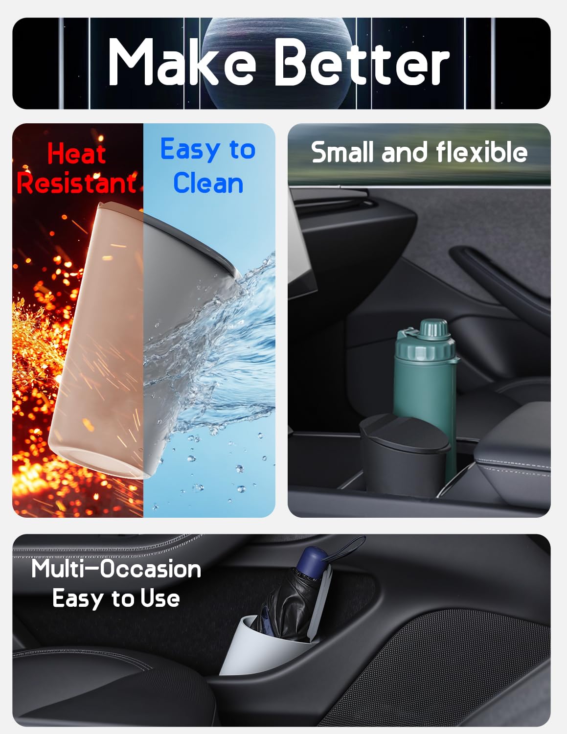 BMZX desktop trash bin adds neat, compact waste solution at home or in the office.