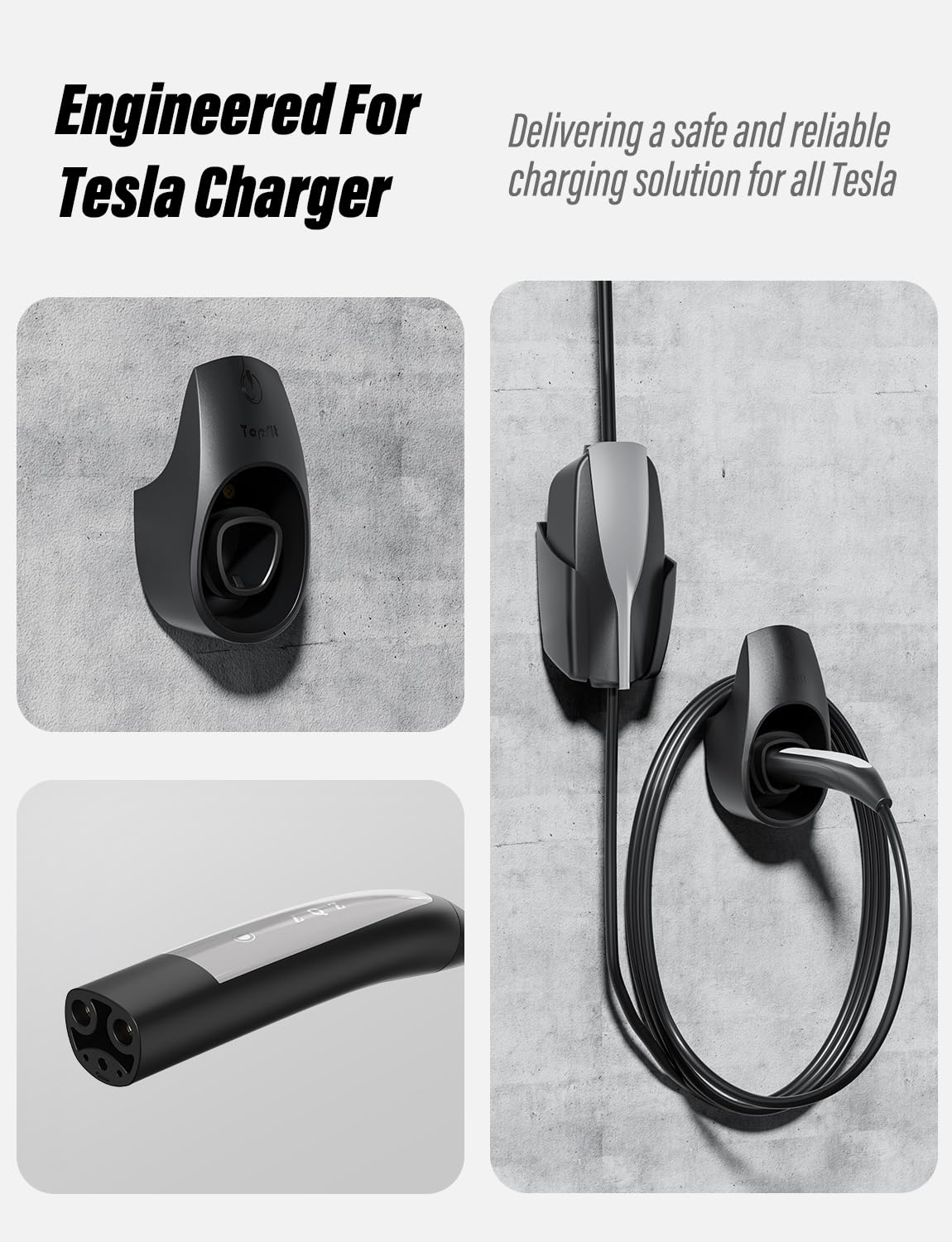BMZX EV Charger Holder creates a neat garage setup for better organization.