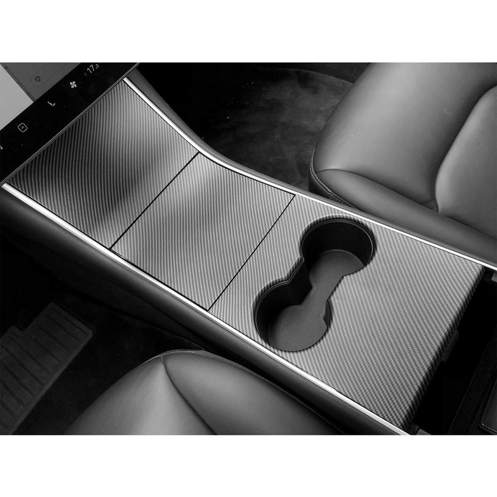 BMZX Tesla Model 3/Y center wrap delivers a seamless carbon fiber look