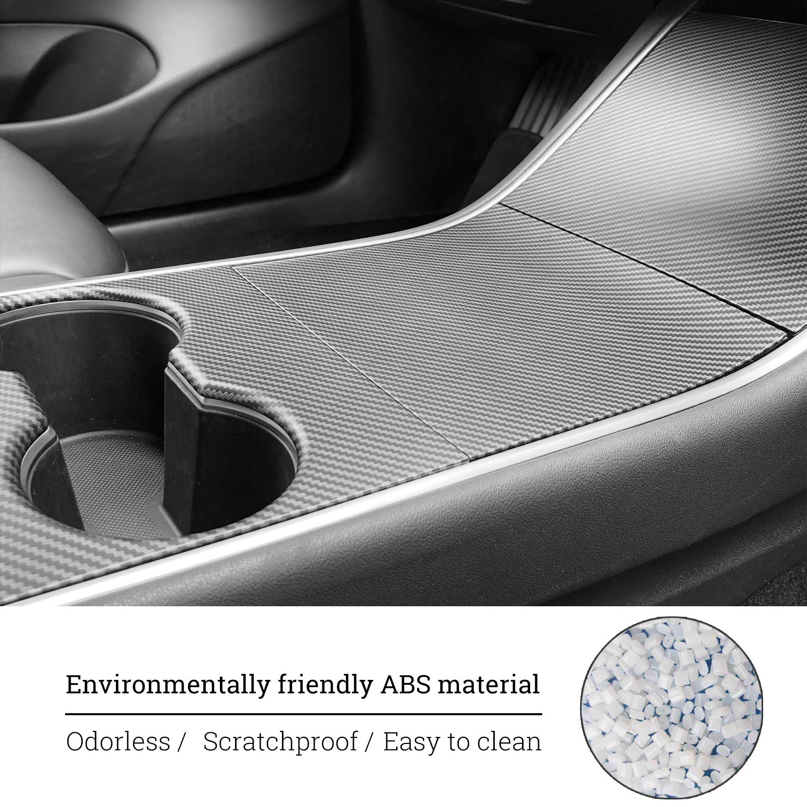 BMZX Tesla Model 3/Y cup holder wrap protects surfaces with style