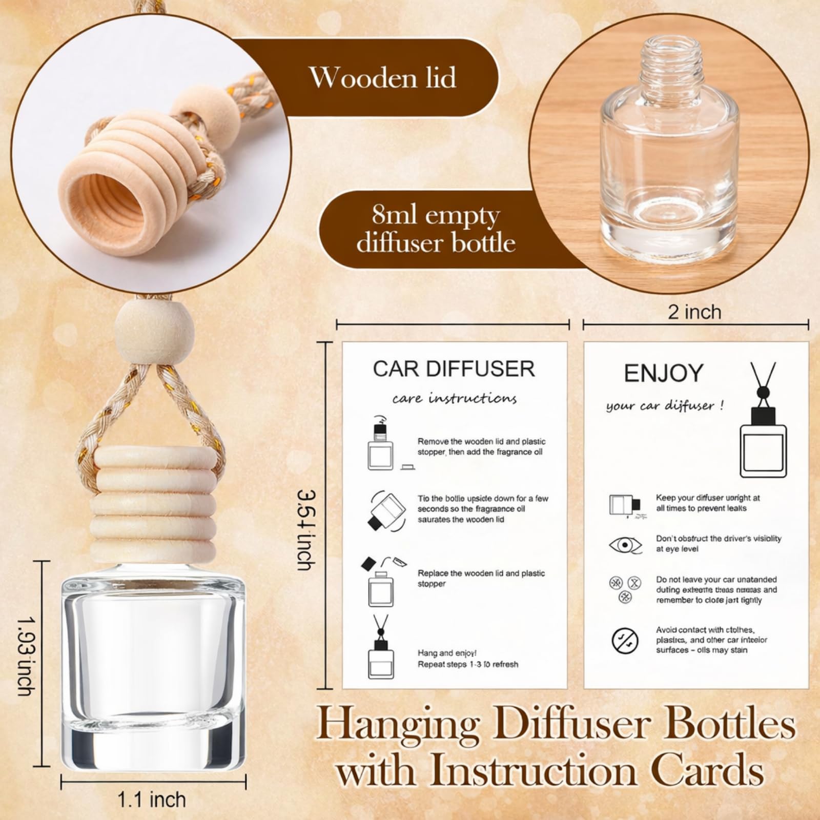 Boao organza bags keep diffuser bottles neatly organized as a gift set.