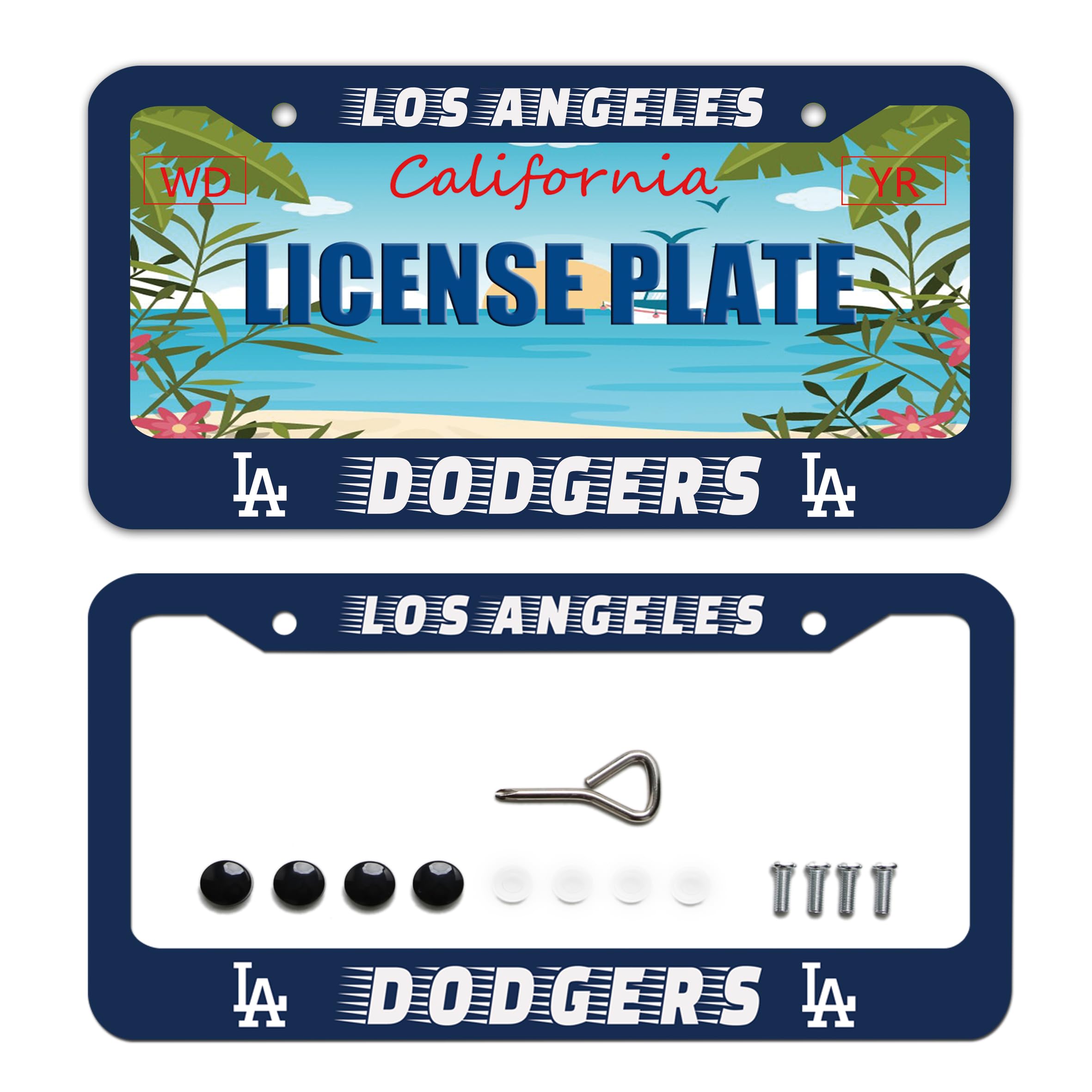 BOARLIDA Dodgers frame closeup in stainless finish, highlighting corrosion resistance.