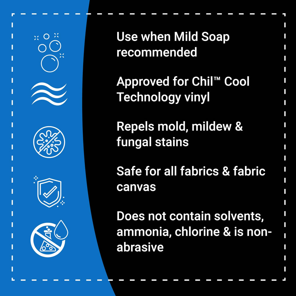 Soft-bristle brush targets stubborn grime on upholstery.