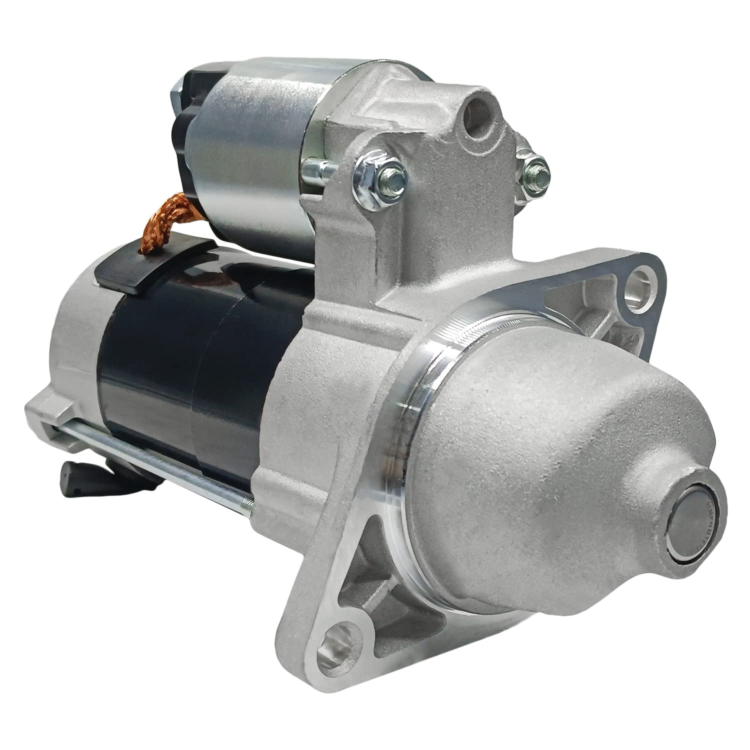 Boatrip Kubota ZD331 starter motor detail shows robust build for demanding lawn care tasks
