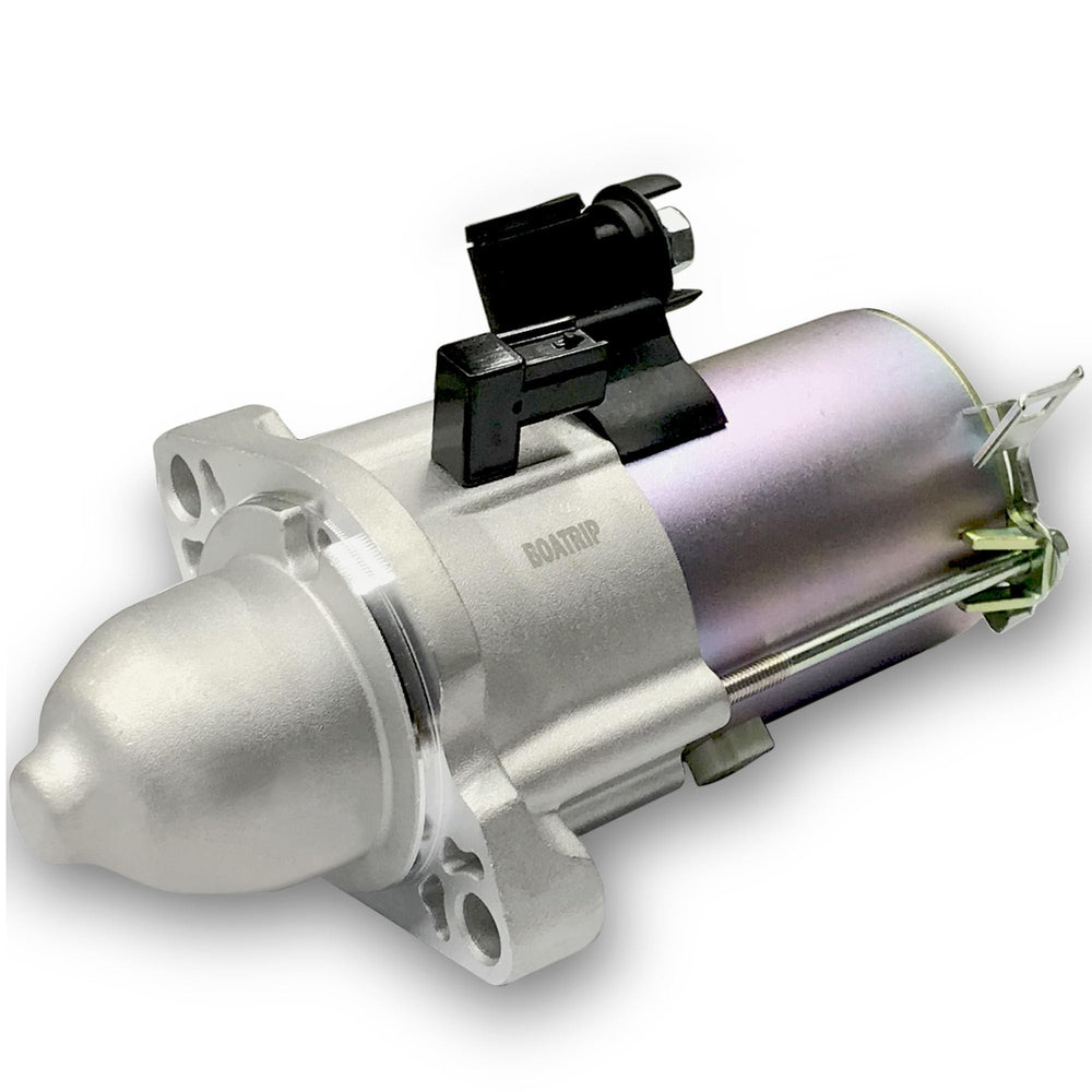 Boatrip starter motor rear view shows compact design for Honda fit.