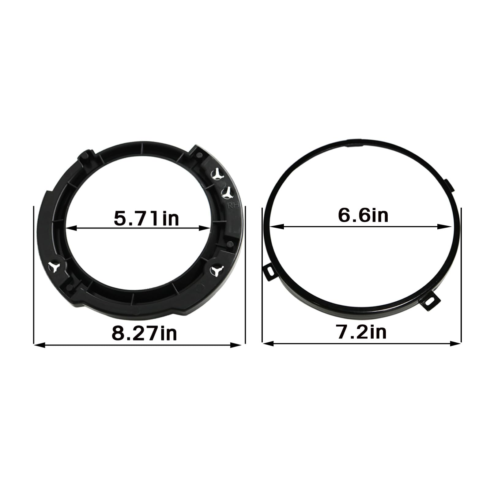Boatship 7inch round headlight mounting bracket right for Jeep JK, sturdy and secure
