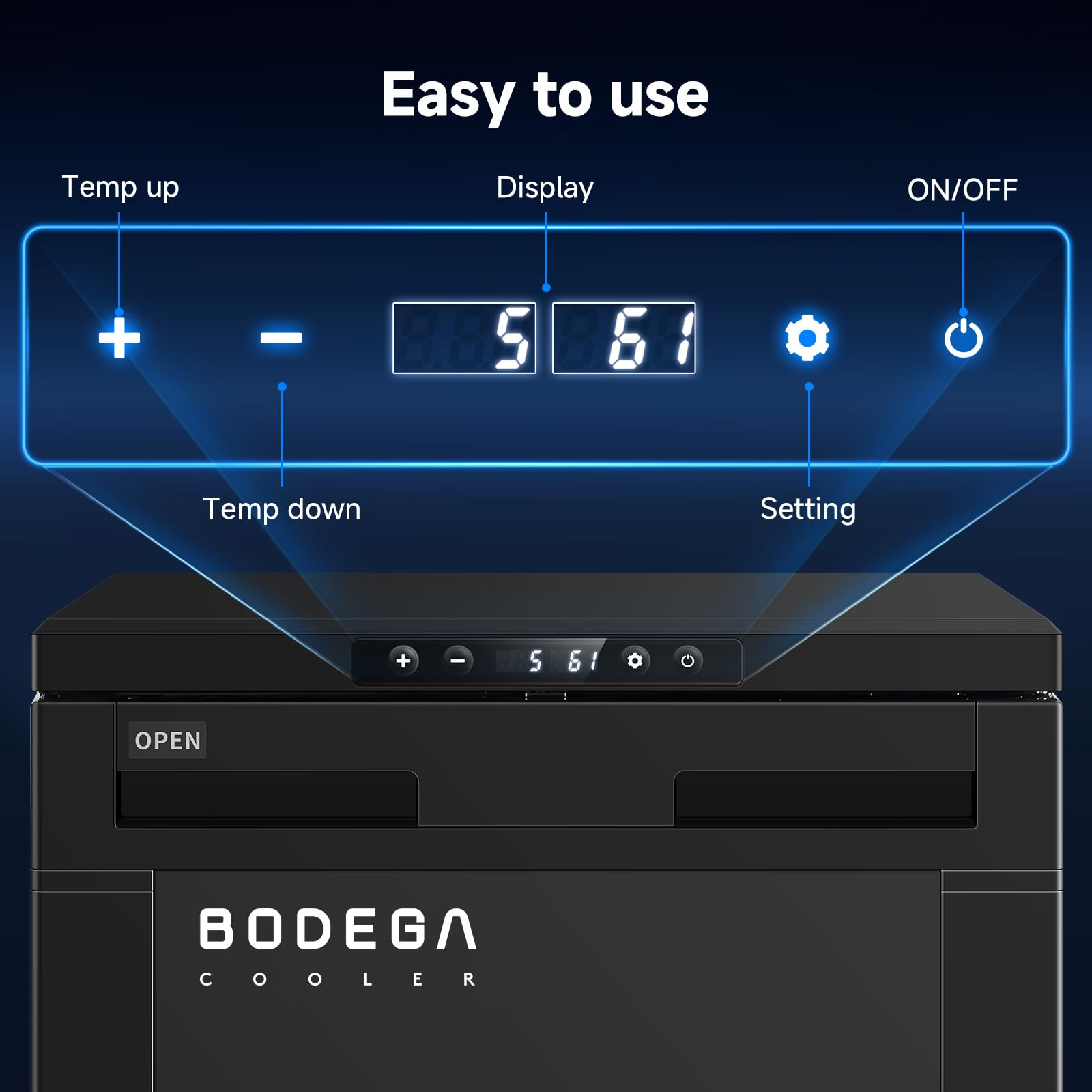 BODEGACOOLER ECO mode saves energy on long trips