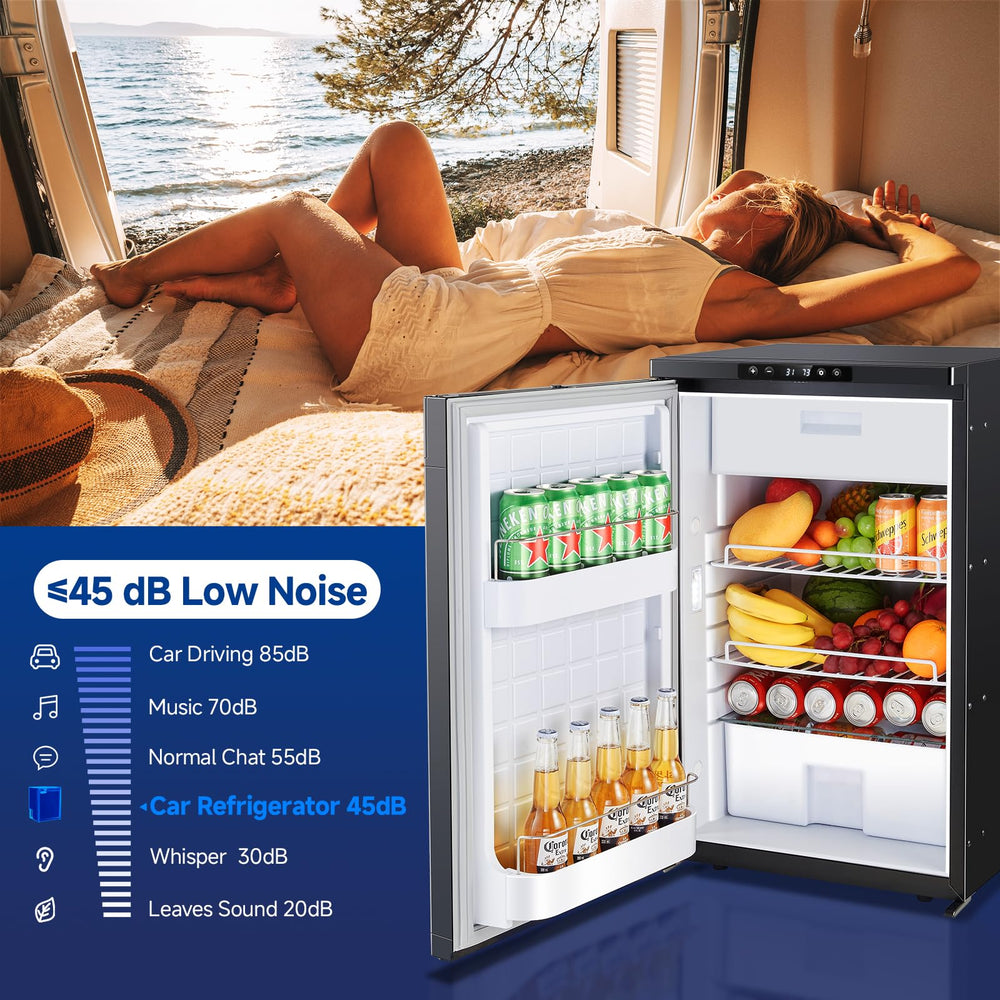 BODEGACOOLER quiet operation under 45dB for peaceful campsites