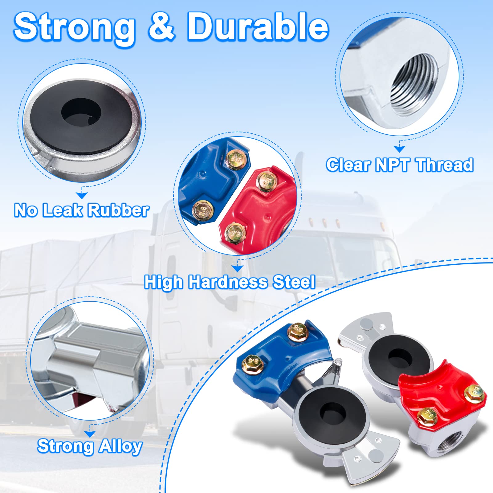 Boeray glad hand with 1/2 inch NPT port for precise connections.