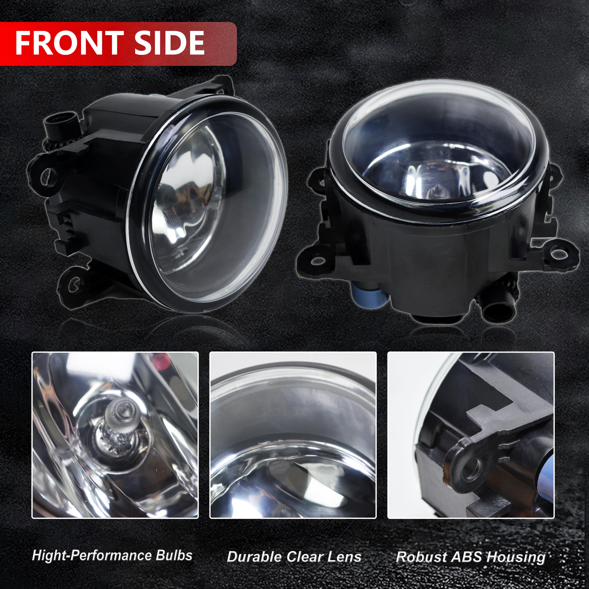 BOGYL fog light side view showing waterproof sealed housing