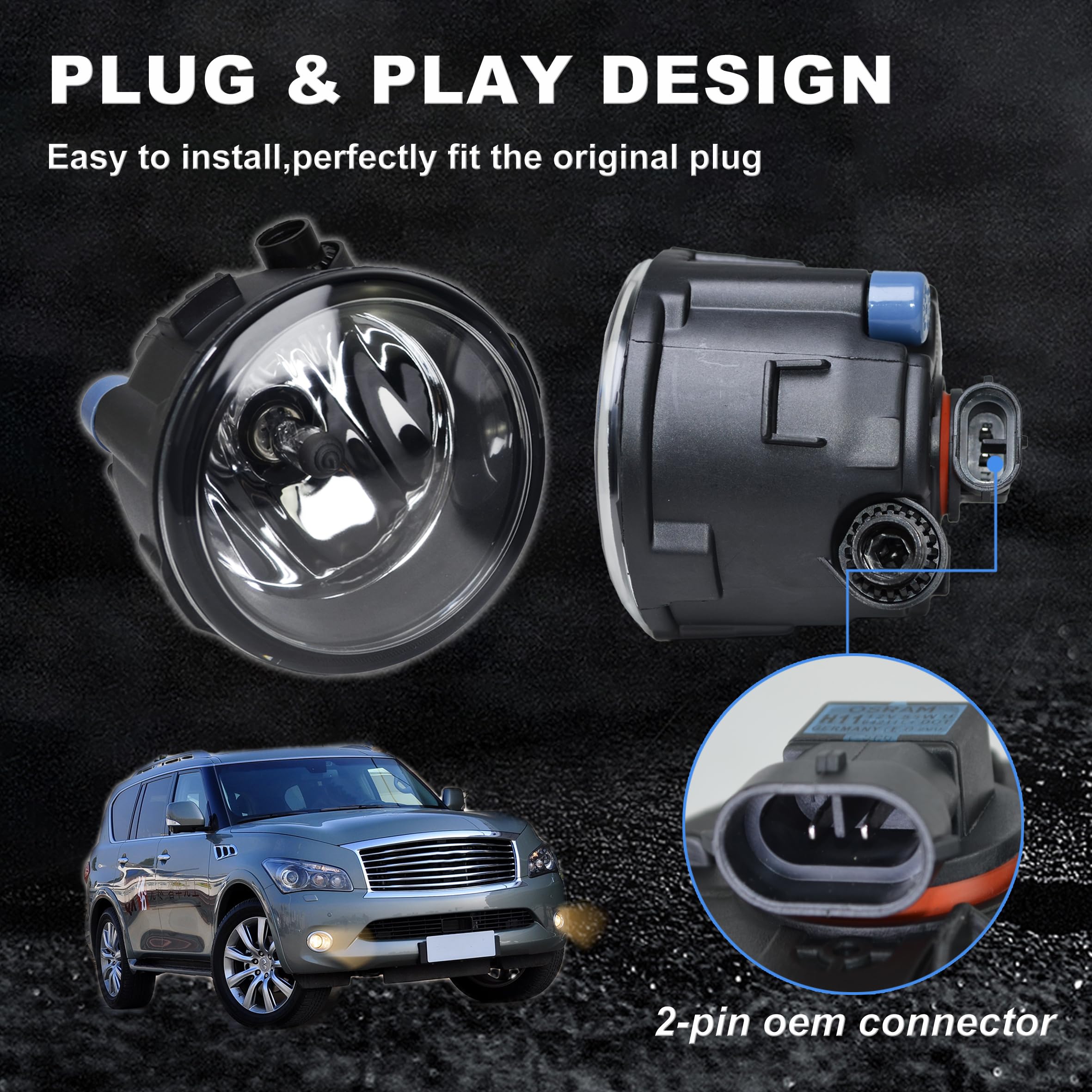 BOGYL included H11 bulbs for fog lights in the kit