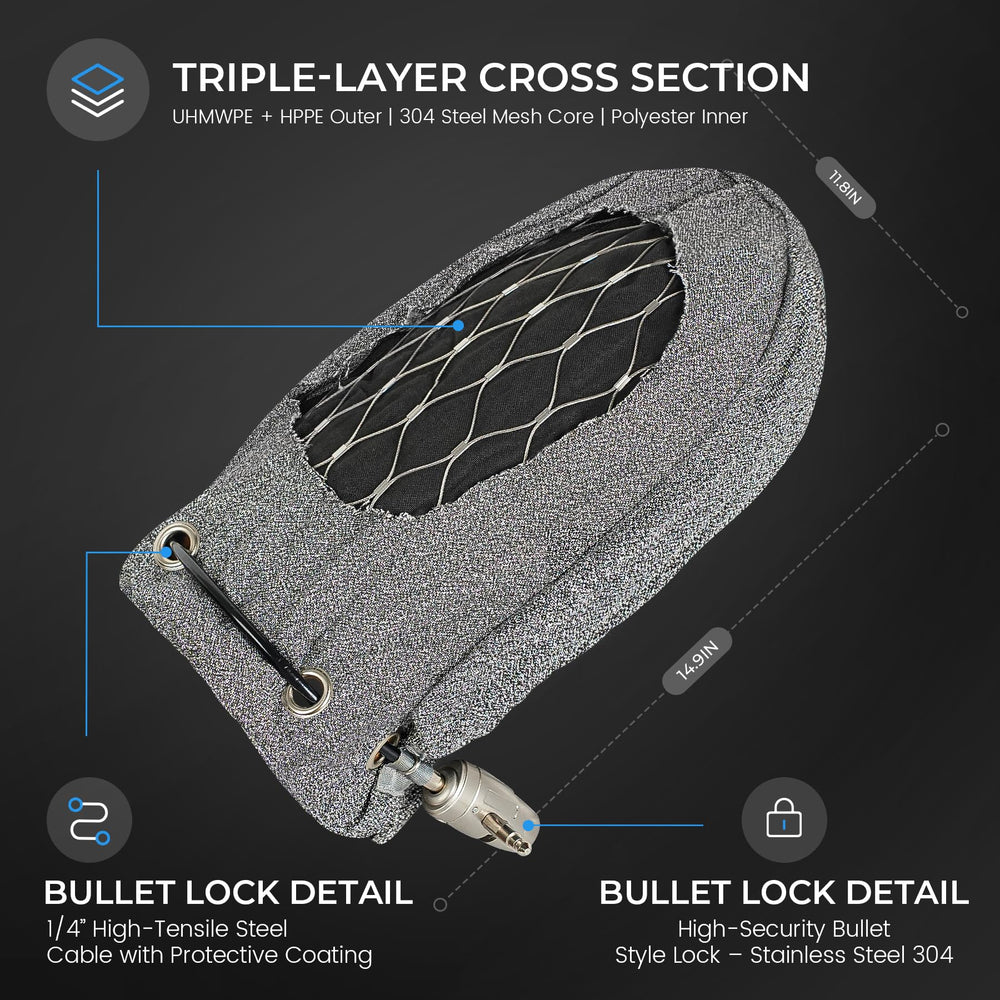 Boildut stainless steel mesh core delivers durable mirror protection.