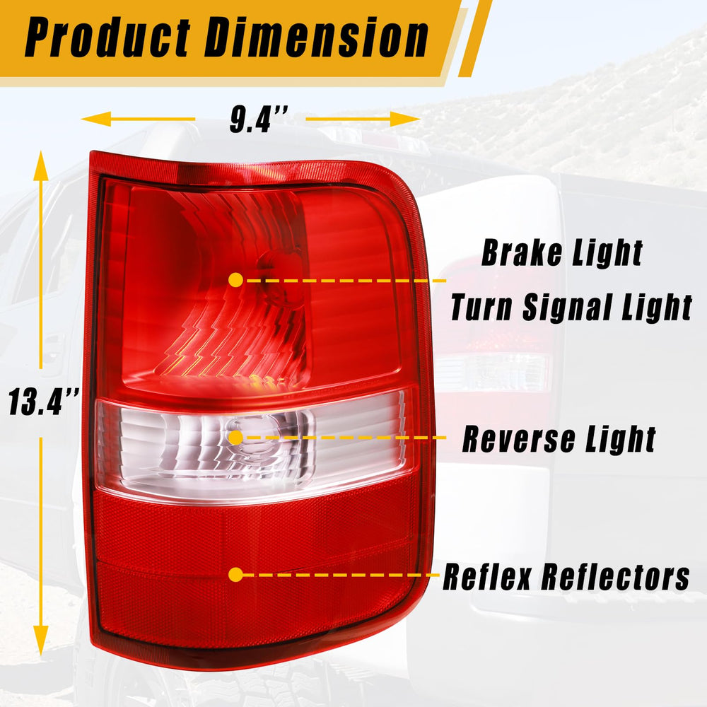 Boine left rear tail light for Ford F-150 improves rear signaling