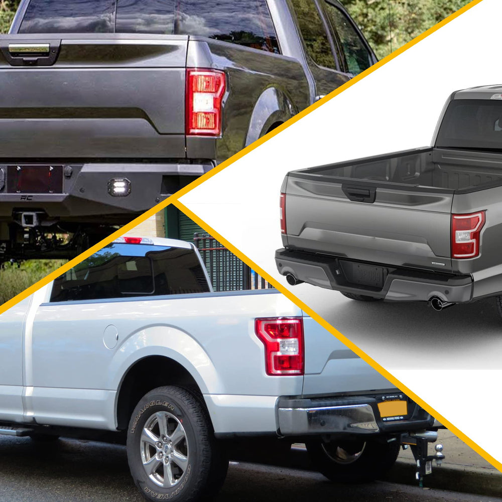 Boine F150 tail light color-match finish complements factory styling.
