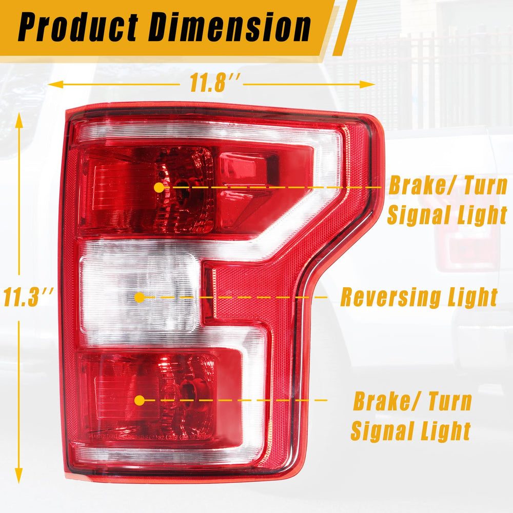 Boine F150 tail light right passenger side with harness for easy replacement.