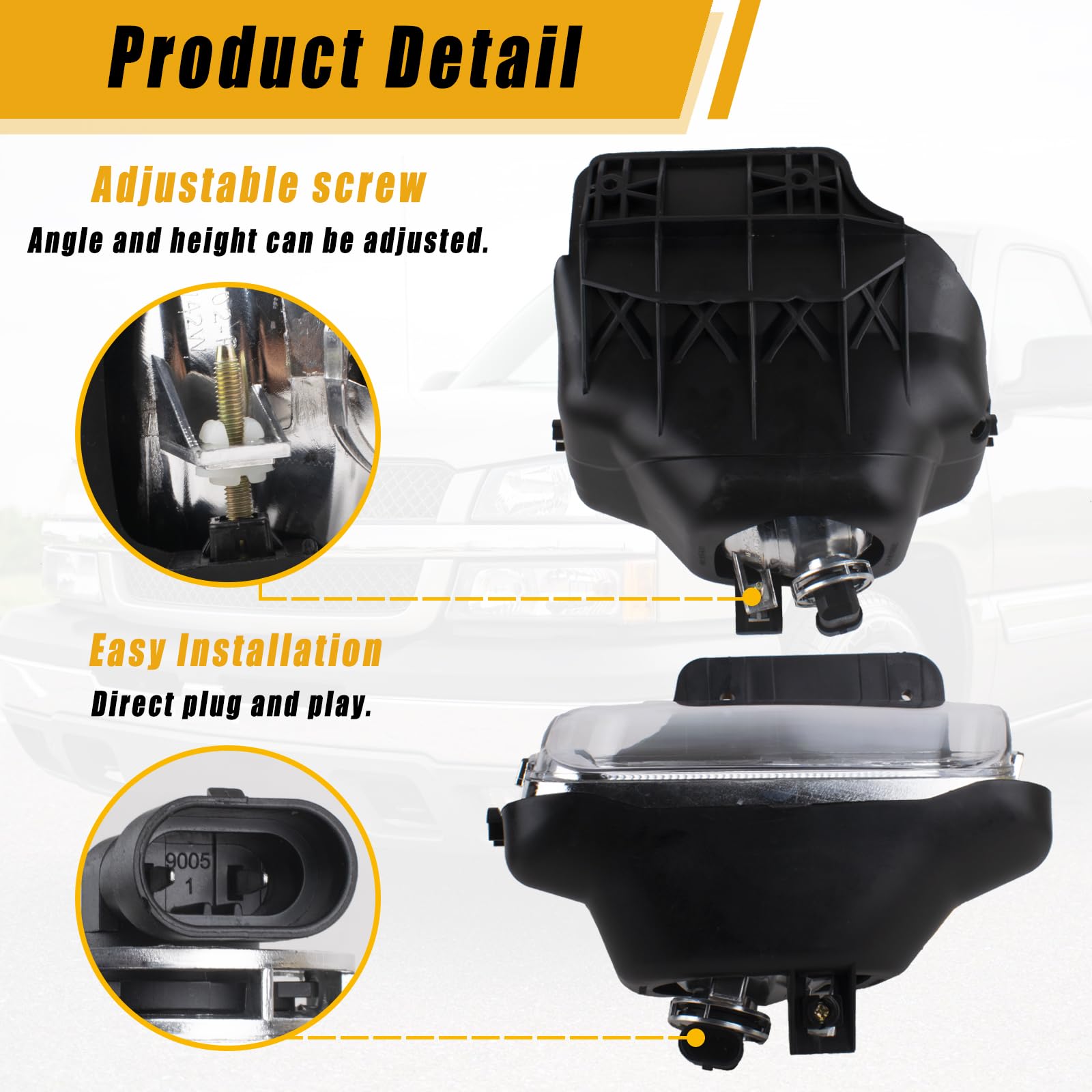 Boine fog lights lens closeup showcases scratch-resistant PC lens and waterproof sealing.