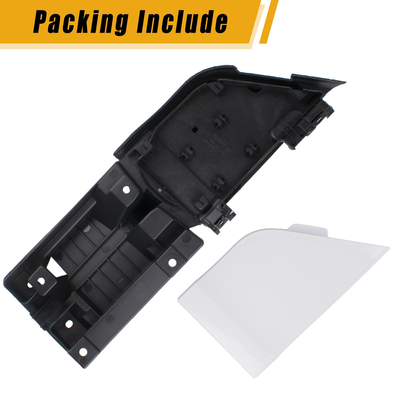 Boine fuel filler door housing side view demonstrates flush fit for Transit