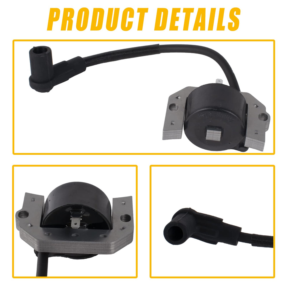 Boine ignition coil close-up reveals sturdy connectors and protective coating.