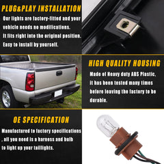 Boine tail light assembly with bulb for Silverado left side