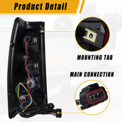 Boine brake lamp tail light right with red smoke lens for Silverado/Sierra nighttime visibility