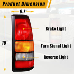 Boine tail light for Chevy Silverado passenger side rear improves brake signaling