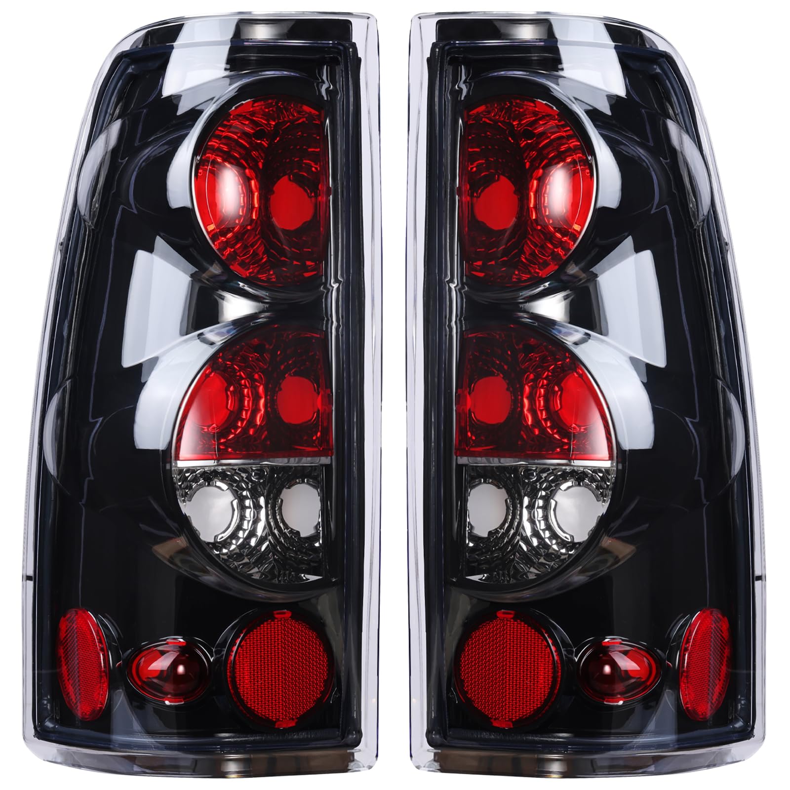 Boine tail light for Chevy Silverado driver side with clear lens boosts night visibility.