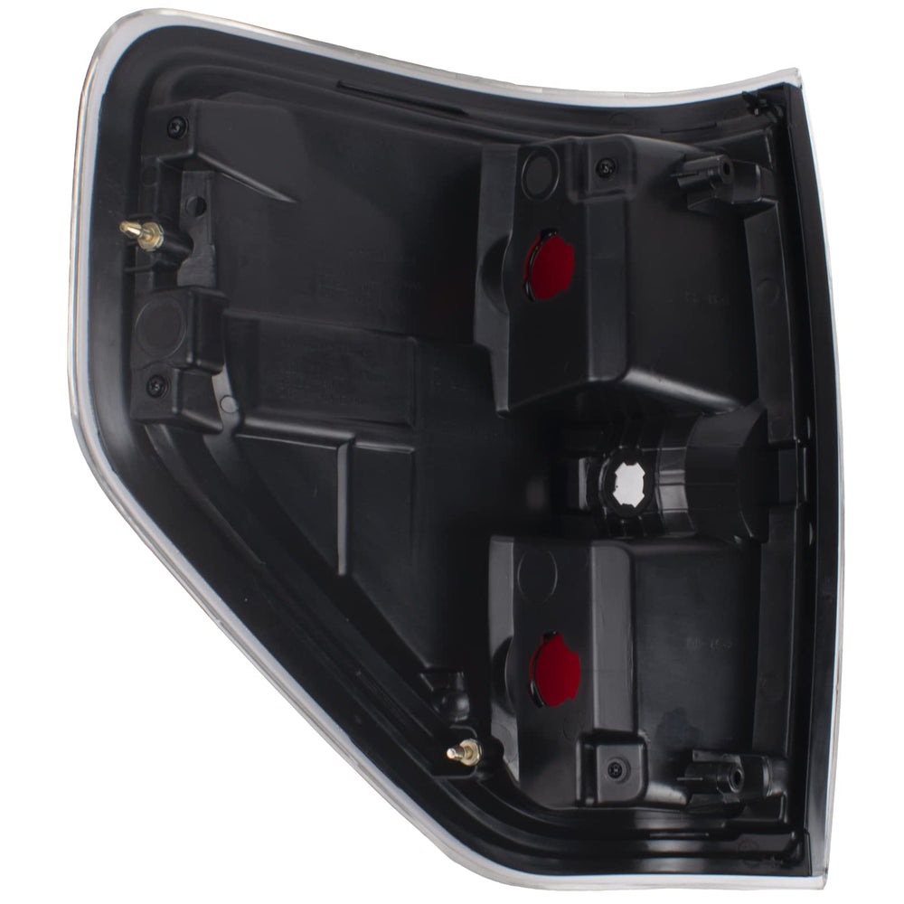 Boine tail light housing chrome trim rear view delivers a cohesive truck look.