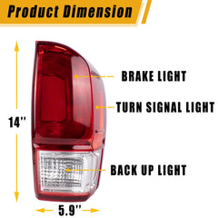 Boine tail light close-up showing red lens for precise rear signaling.