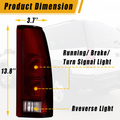 Boine tail light passenger-side rear light in red smoke improves signaling at night