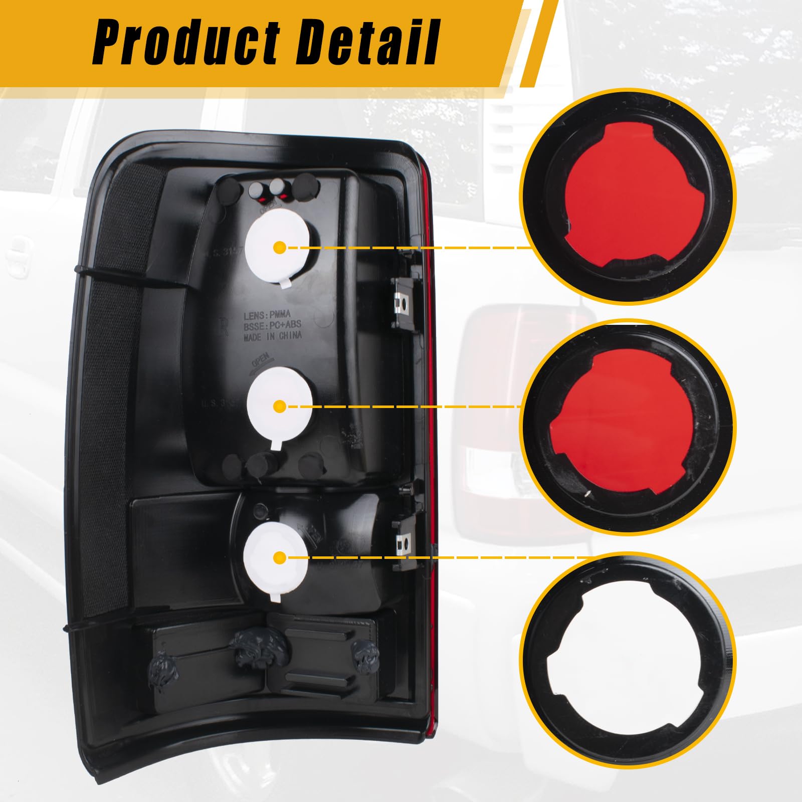 Boine tail light right side for Yukon boosts rear signaling on the road.