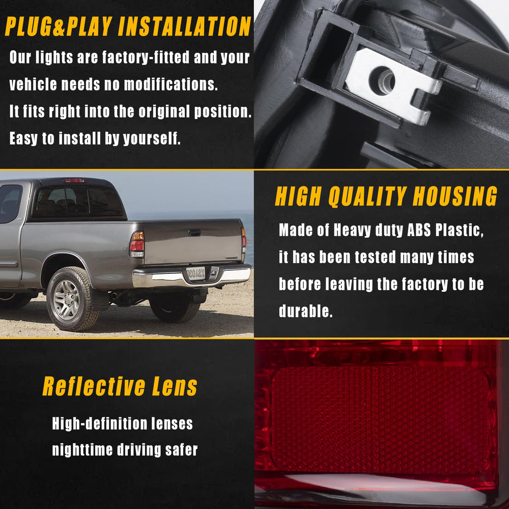 Boine taillight assembly with durable housing for Toyota Tundra longevity.