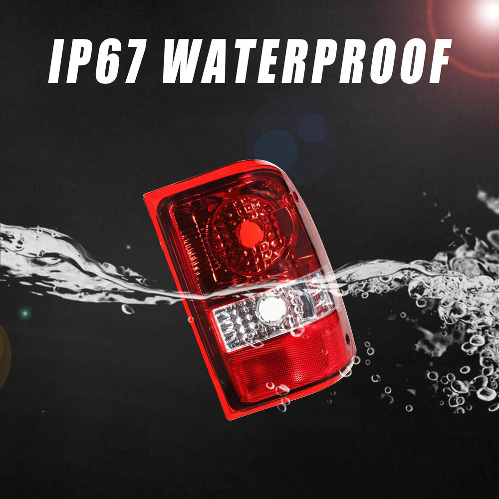 Boine taillight detail highlights sturdy materials and weather resistance.