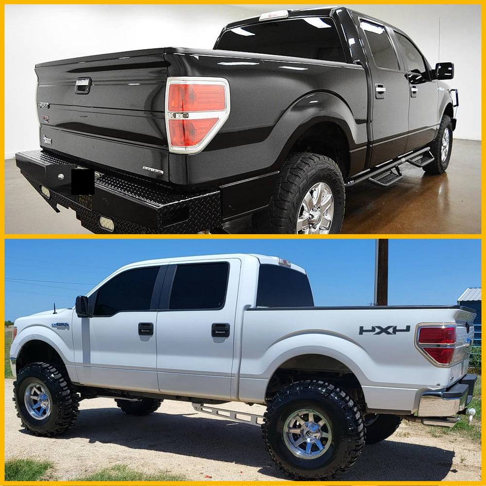 Boine chrome tail light housing detail showing sleek rear trim on Ford F-150