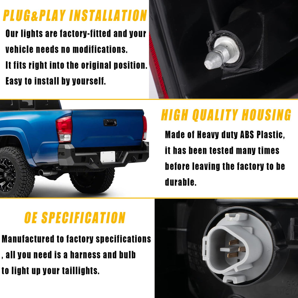 Weather-seal integrated in Boine tail light housing for Tacoma
